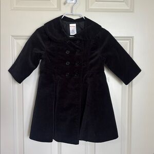 Gymboree Black Velvet Dress Coat bay girl Size 6-12 months